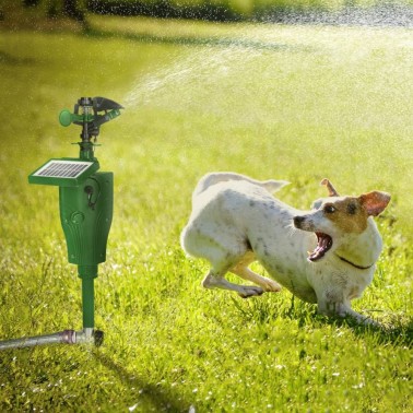 Répulsif à Jet d'eau pour Animaux - Détecteur de Mouvement et Panneau Solaire